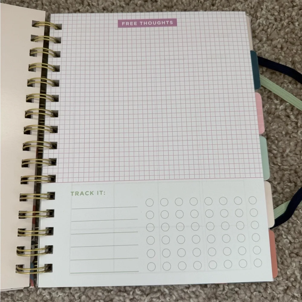 Floral Spiral Notebook with Gold Accents